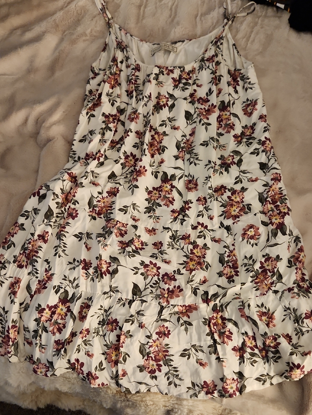 Abercrombie & Fitch White Floral Tank Dress